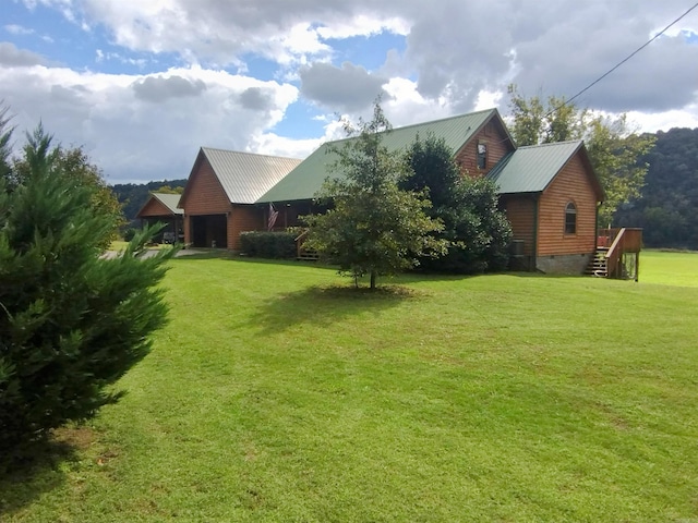 exterior space featuring a yard