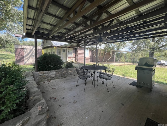 view of patio featuring area for grilling