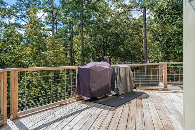 deck with grilling area