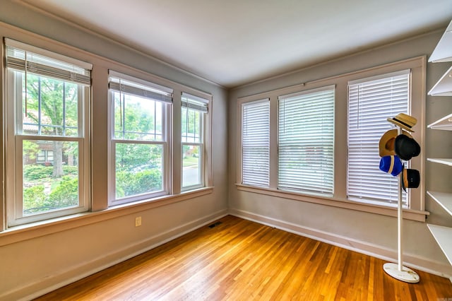 empty room featuring light hardwood / wood-style flooring