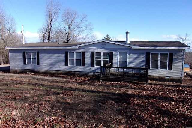 view of front of home featuring a deck