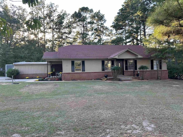 ranch-style house with a porch