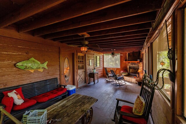 6 Aviation Way, Heber Springs, AR 72543 - view of patio with a ceiling fan
