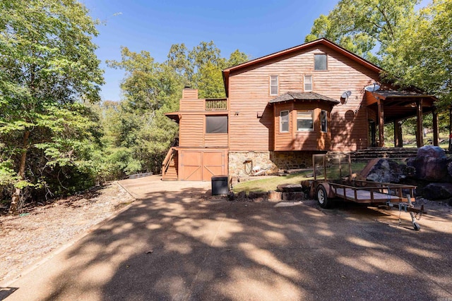 view of rear view of property