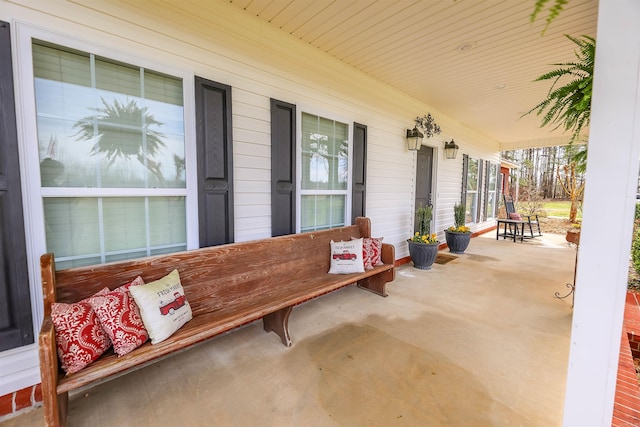 view of patio / terrace with a porch