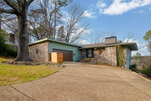 ranch-style home with a garage