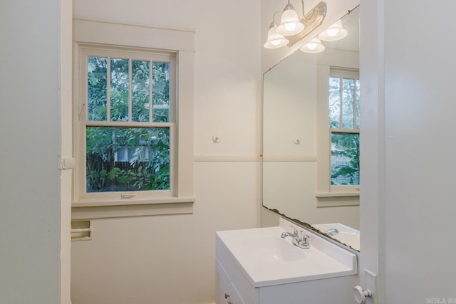 bathroom with vanity