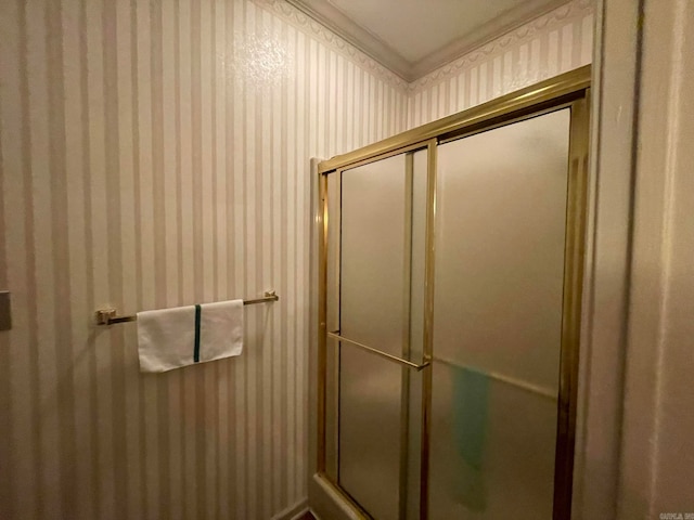 bathroom with an enclosed shower