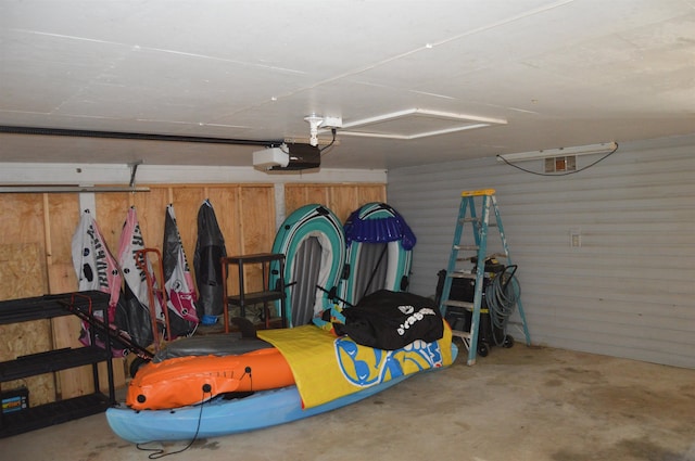 garage featuring a garage door opener