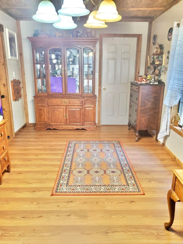 entrance foyer with light hardwood / wood-style floors