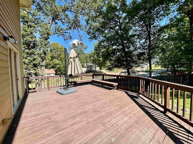 view of wooden terrace