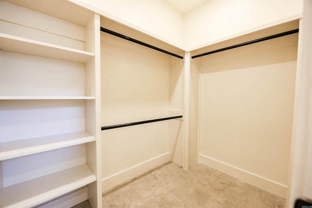 view of walk in closet