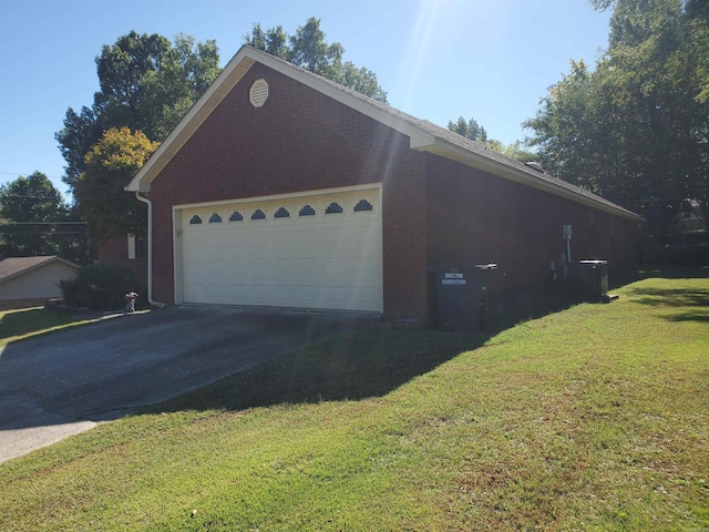 view of home's exterior featuring a yard