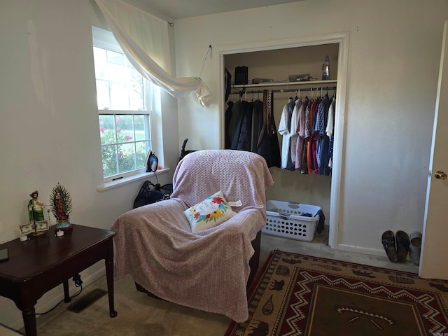 interior space featuring a closet