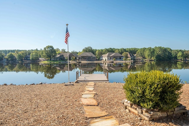 water view featuring a boat dock