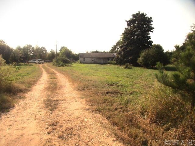 view of street with a rural view