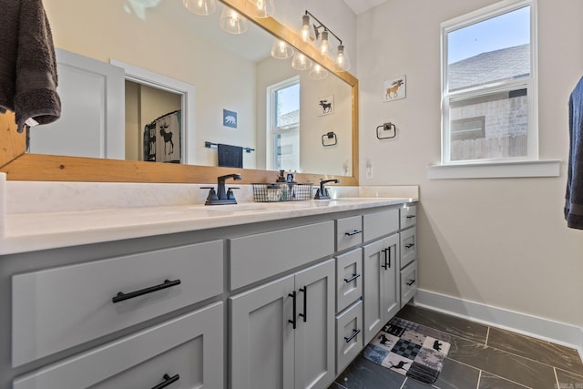 bathroom featuring vanity and a wealth of natural light