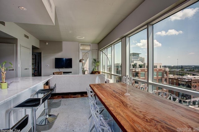 view of dining area