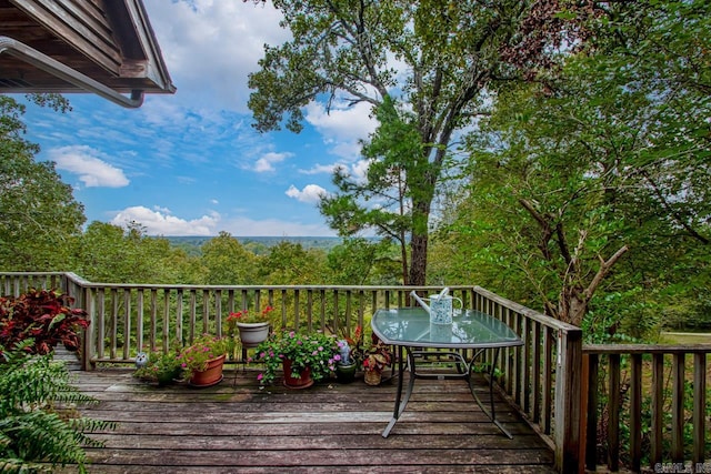 view of wooden terrace