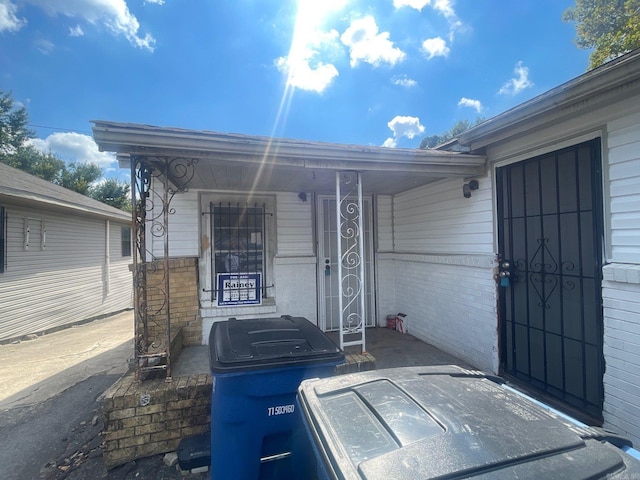 view of doorway to property