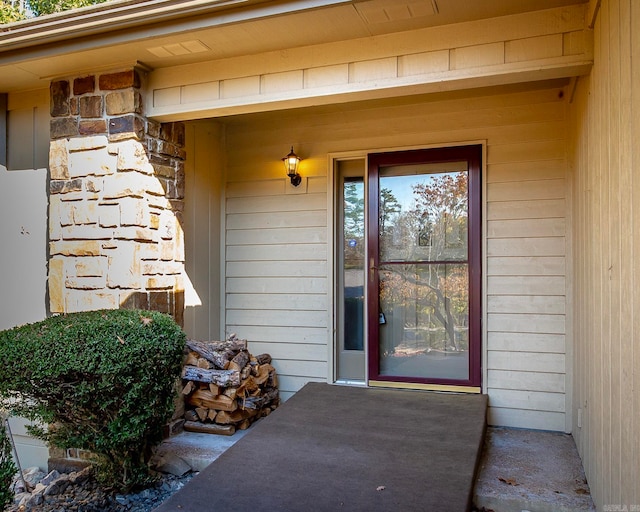 view of doorway to property