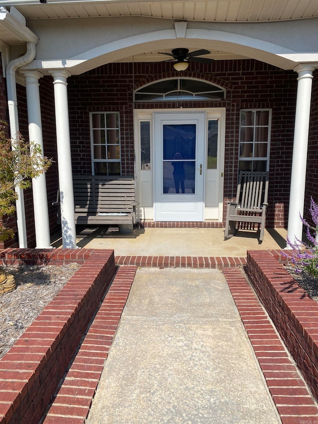 entrance to property with a porch