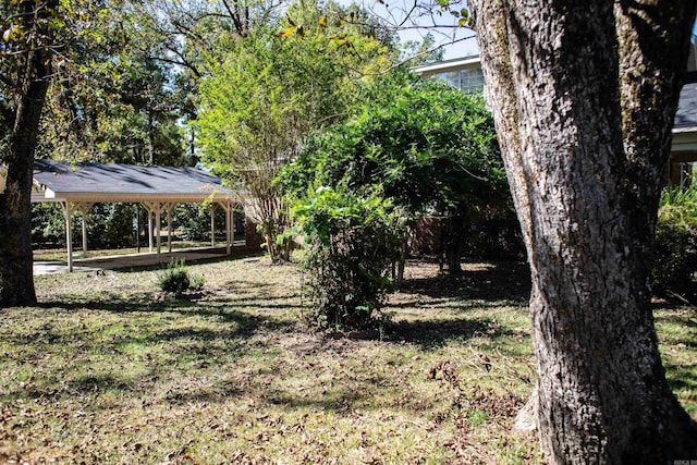 view of yard featuring a gazebo