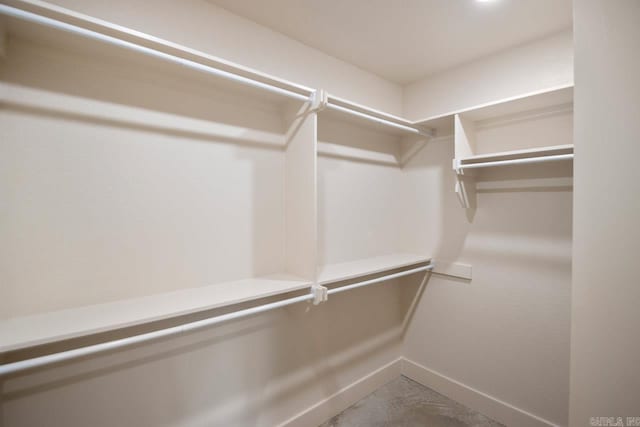 view of walk in closet