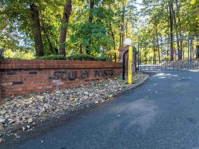 view of community sign