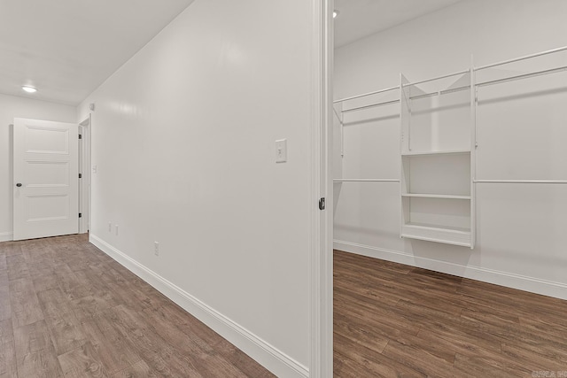 interior space with hardwood / wood-style flooring