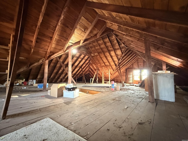 view of attic