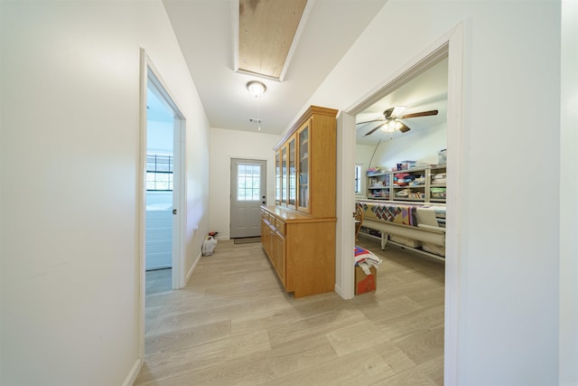 hallway featuring light hardwood / wood-style flooring