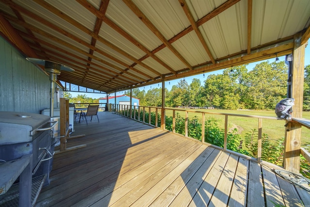 view of wooden terrace