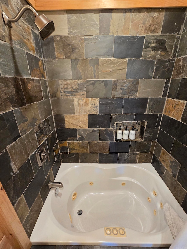 bathroom featuring bathtub / shower combination