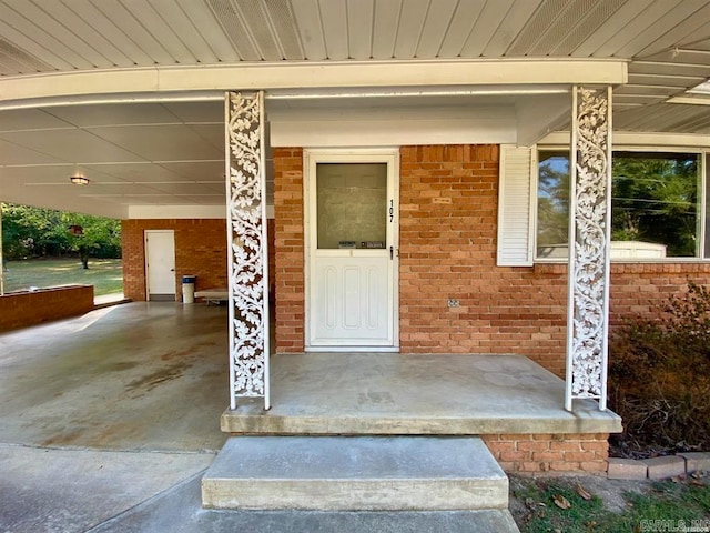 view of doorway to property