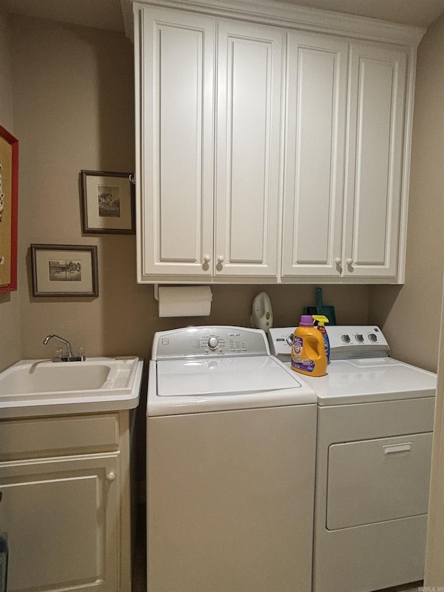 22 Alta Way, Hot Springs Village, AR 71909 - washroom with washer and dryer and cabinet space
