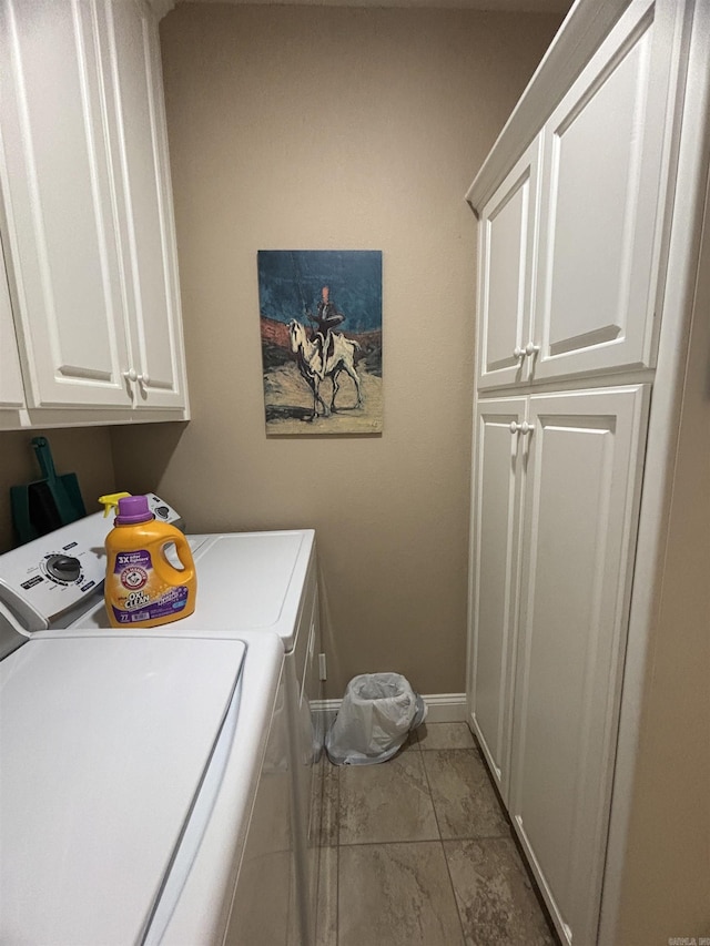 22 Alta Way, Hot Springs Village, AR 71909 - washroom featuring independent washer and dryer, cabinet space, and baseboards