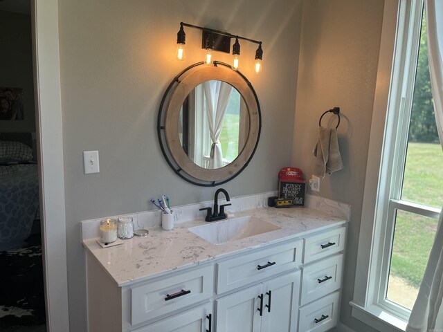 444 W Pleasant Springs Rd, Quitman, AR 72131 - bathroom with plenty of natural light and vanity