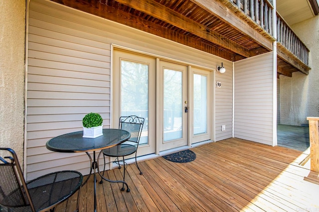 property entrance with french doors