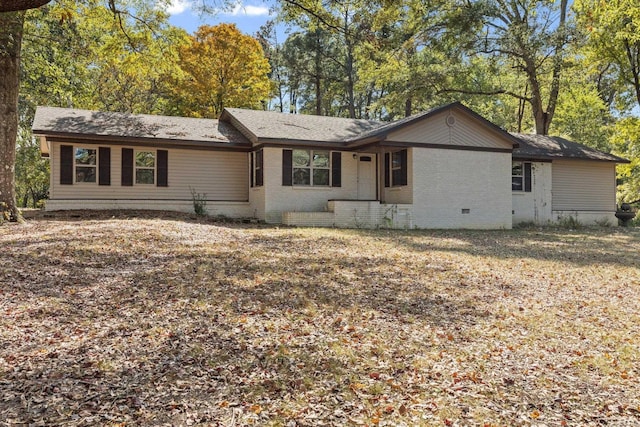 view of single story home