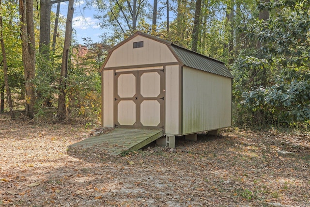 view of shed
