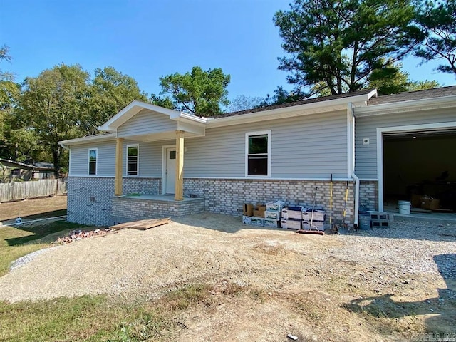 view of front facade with a garage