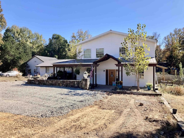 183 Sunny Gap Rd, Conway, AR 72032 - view of front of home with a porch and metal roof