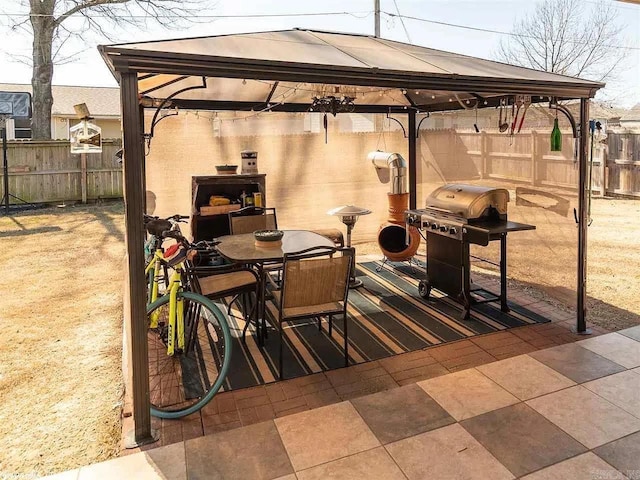 view of patio featuring grilling area