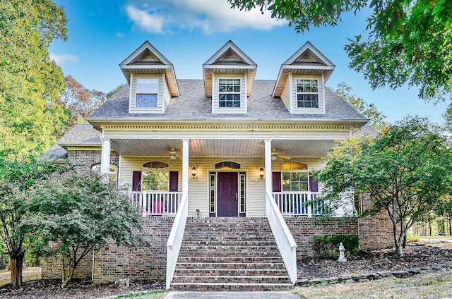 view of front of property with covered porch