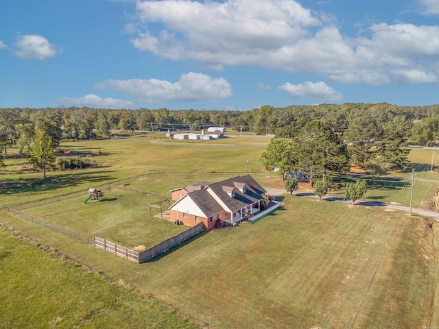 drone / aerial view featuring a rural view