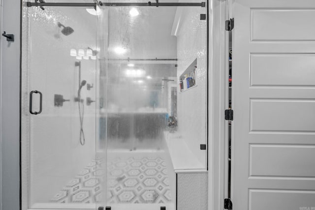 bathroom with walk in shower