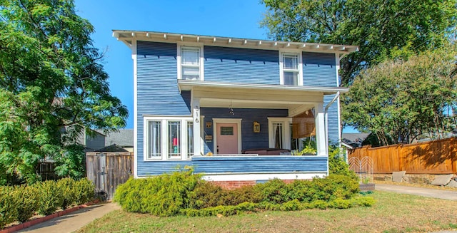 view of front of home featuring a porch