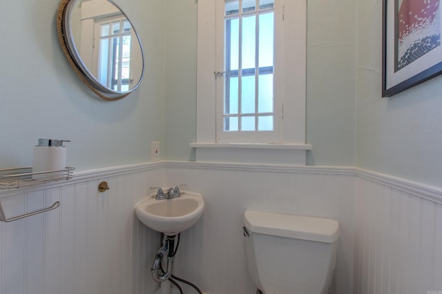 bathroom featuring sink and toilet