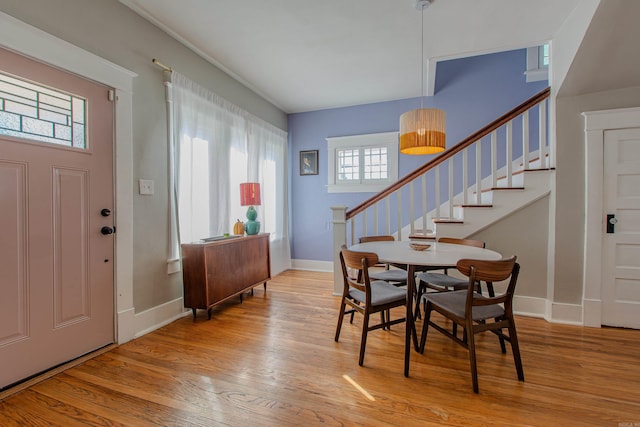 entryway featuring light hardwood / wood-style flooring and plenty of natural light